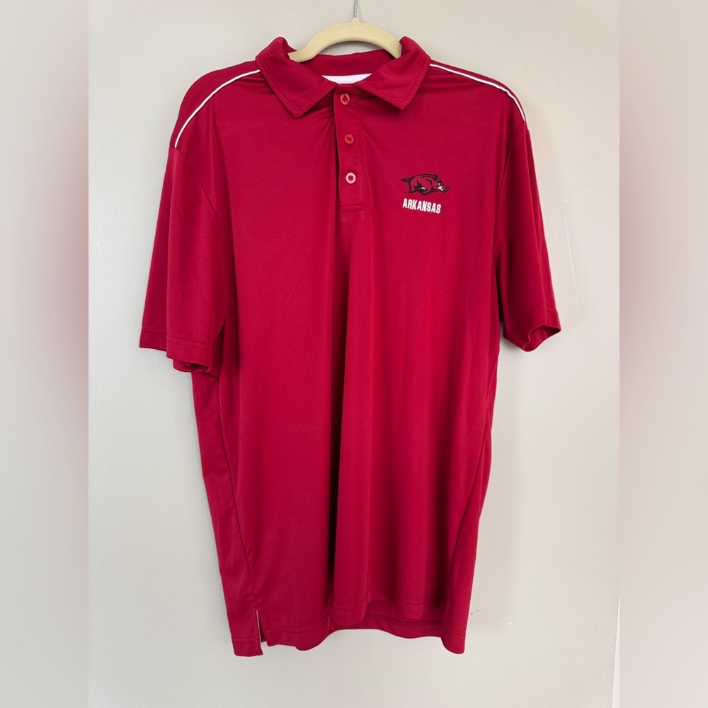 Arkansas University Razorbacks Red Polo Shirt